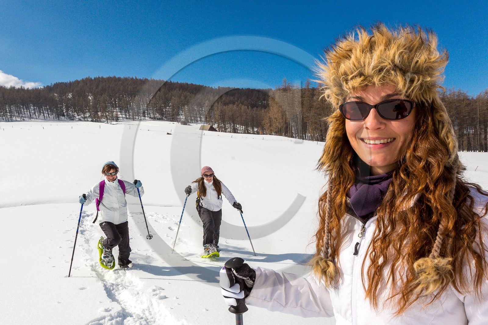 vallée de l'Ubaye, randonnée en raquettes à neige
