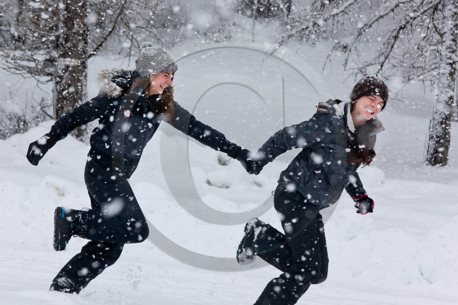 Hiver, randonnée balade sous la neige