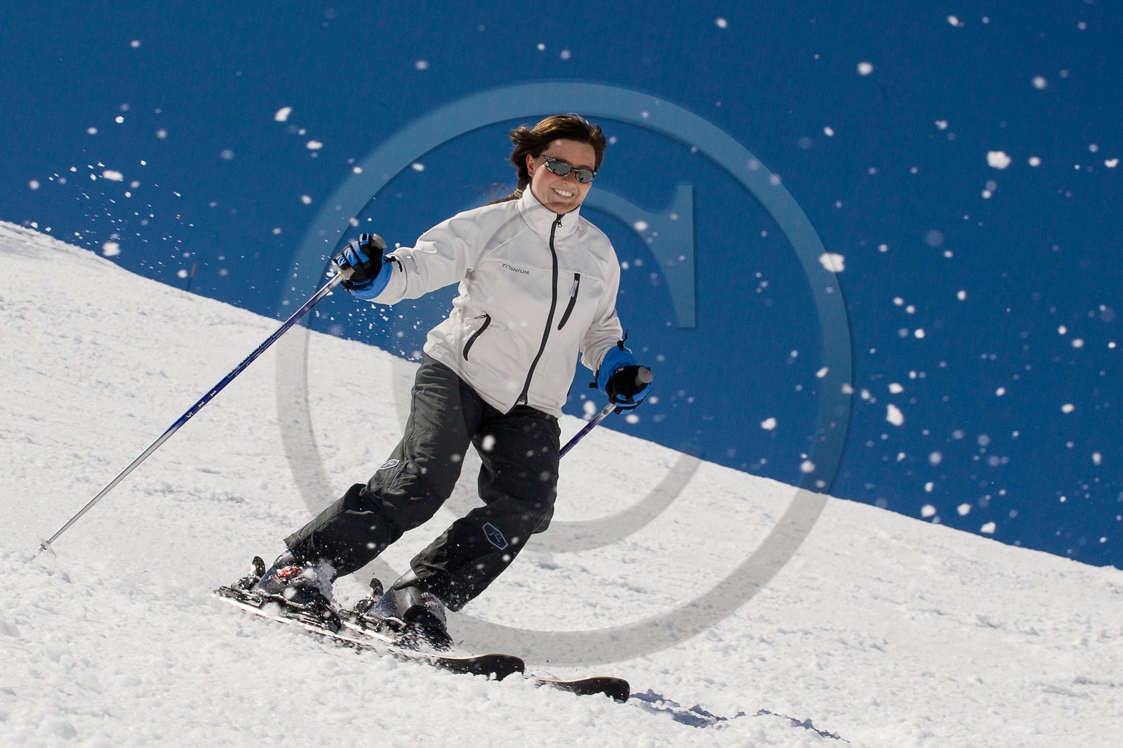 Ski piste famille