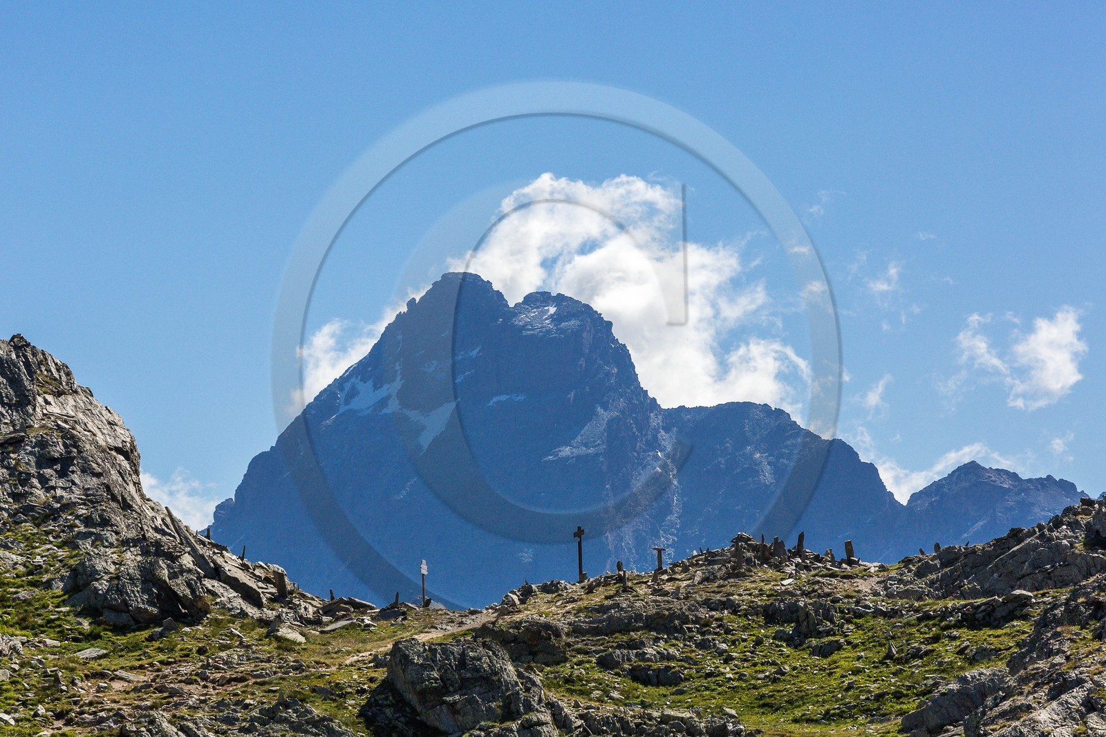 col du Longet et le Mont Viso
