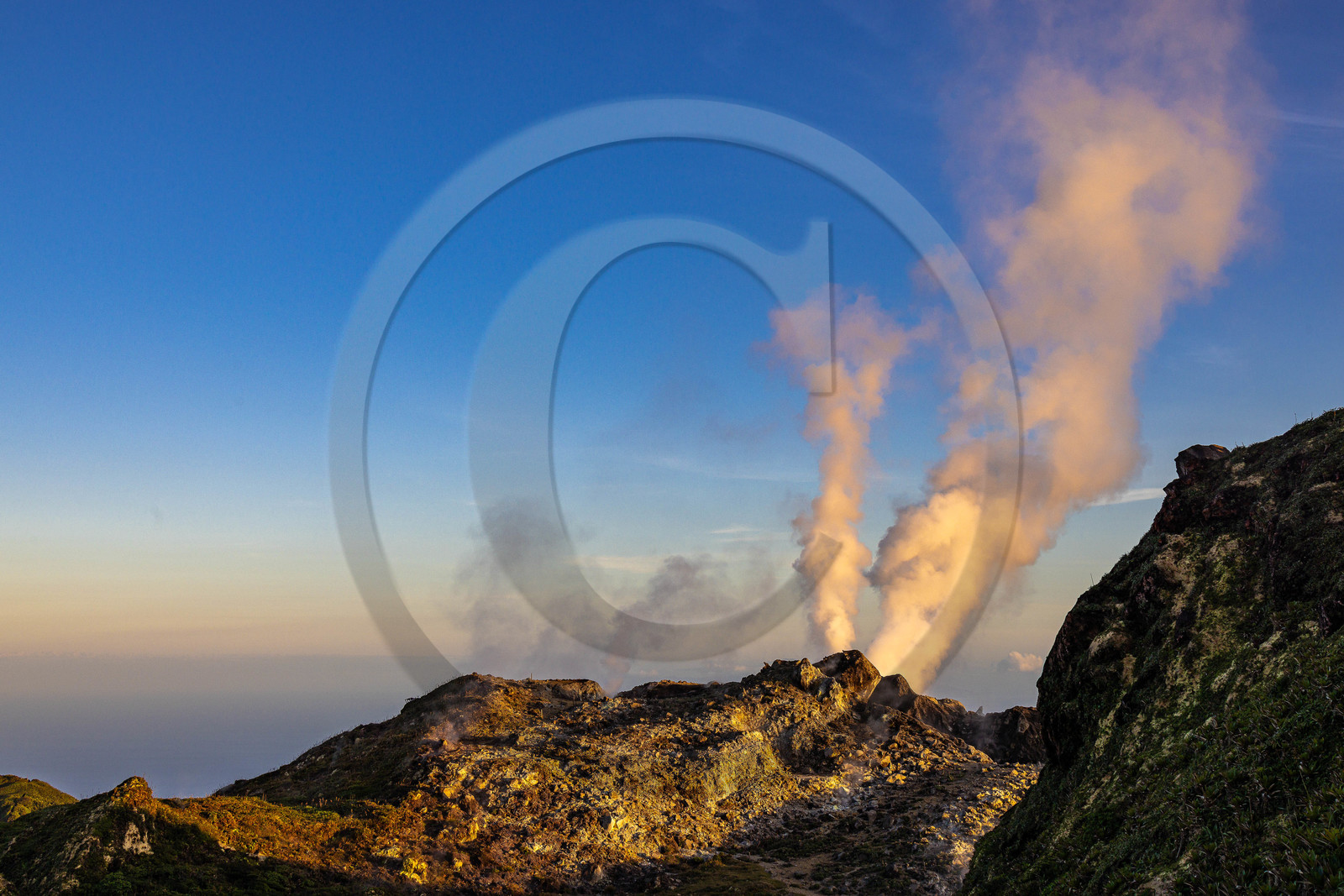 La Soufrière, volcan actif de la Guadeloupe
