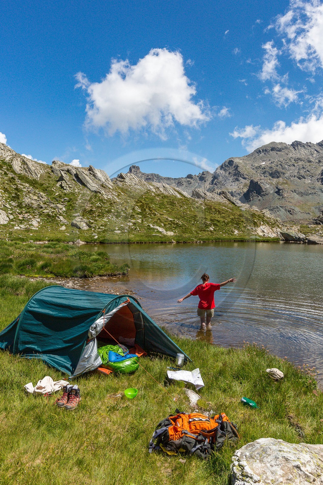 Saint-Paul-sur-Ubaye, Maljasset, col du Longet, Lac Bes inférieur