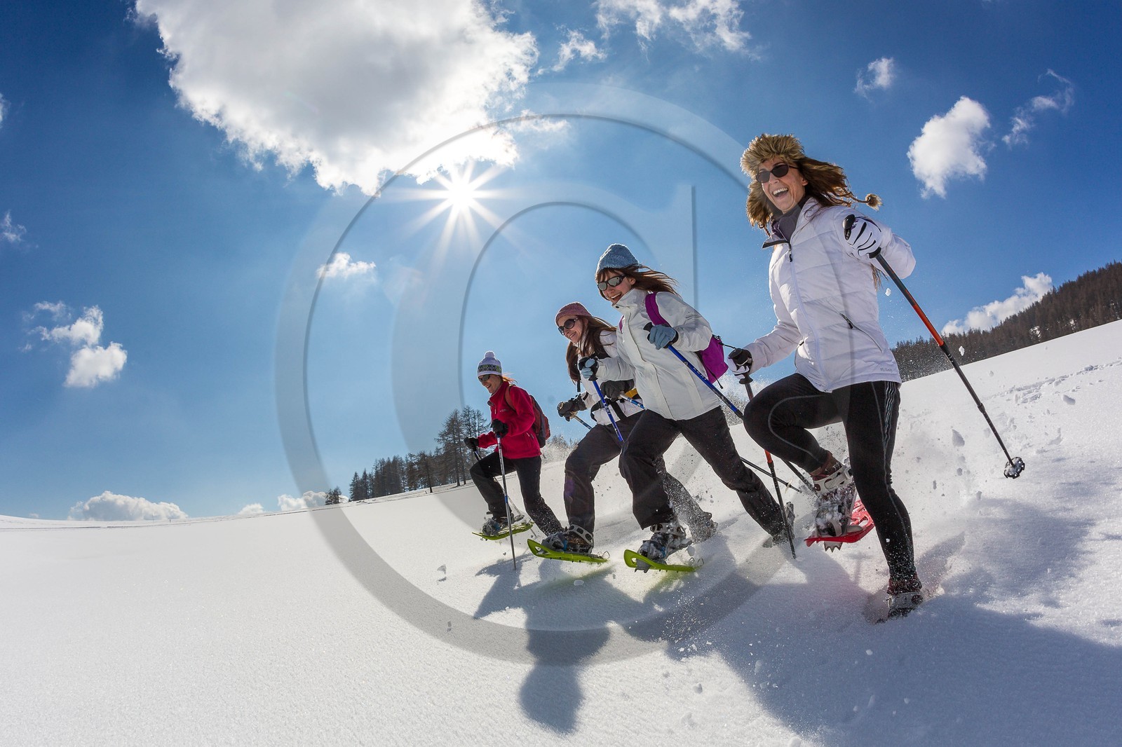vallée de l'Ubaye, randonnée en raquettes à neige