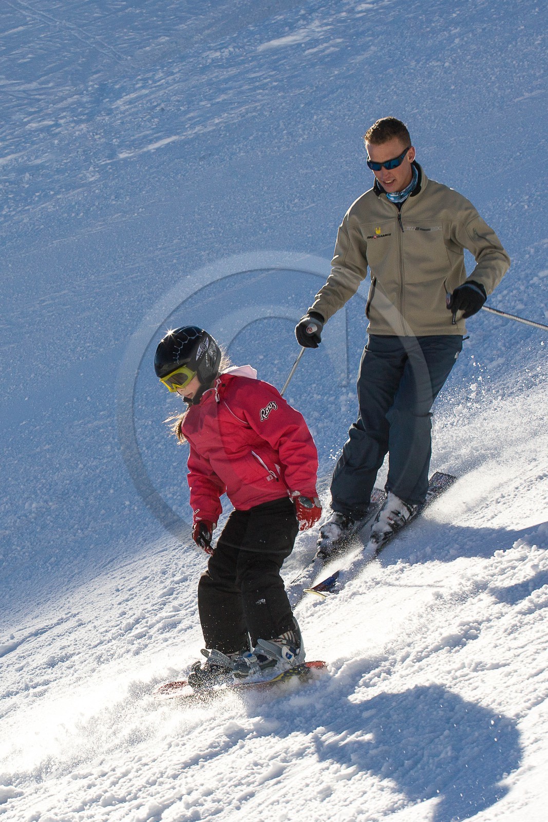 Ski piste famille