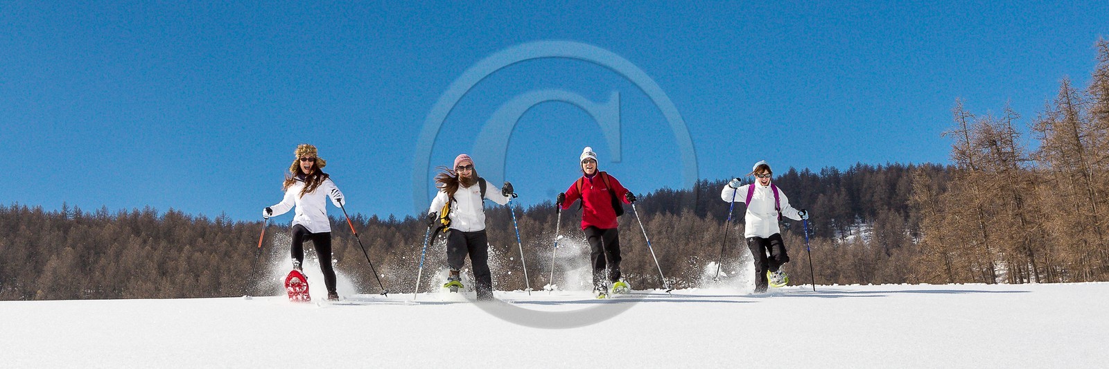 vallée de l'Ubaye, randonnée en raquettes à neige