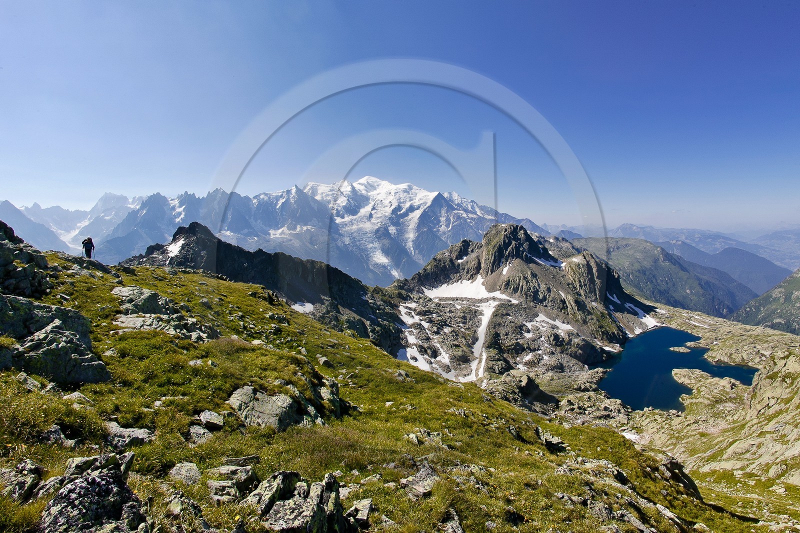 Le lac Cornu et le Mt Blanc