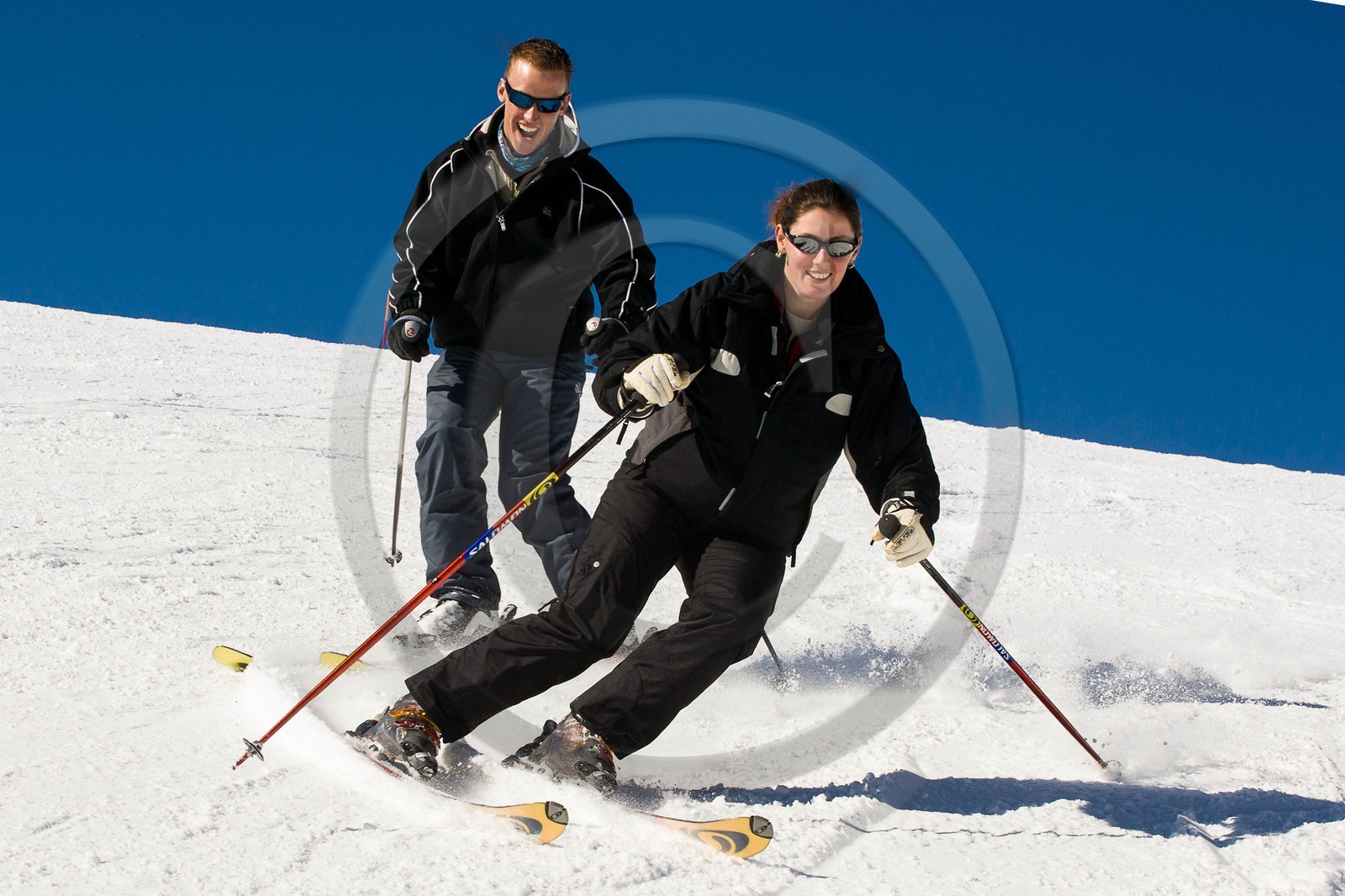 Ski piste famille