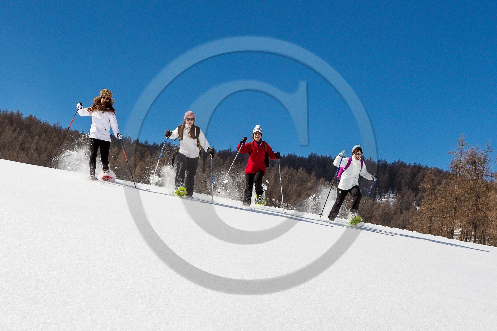 vallée de l'Ubaye, randonnée en raquettes à neige
