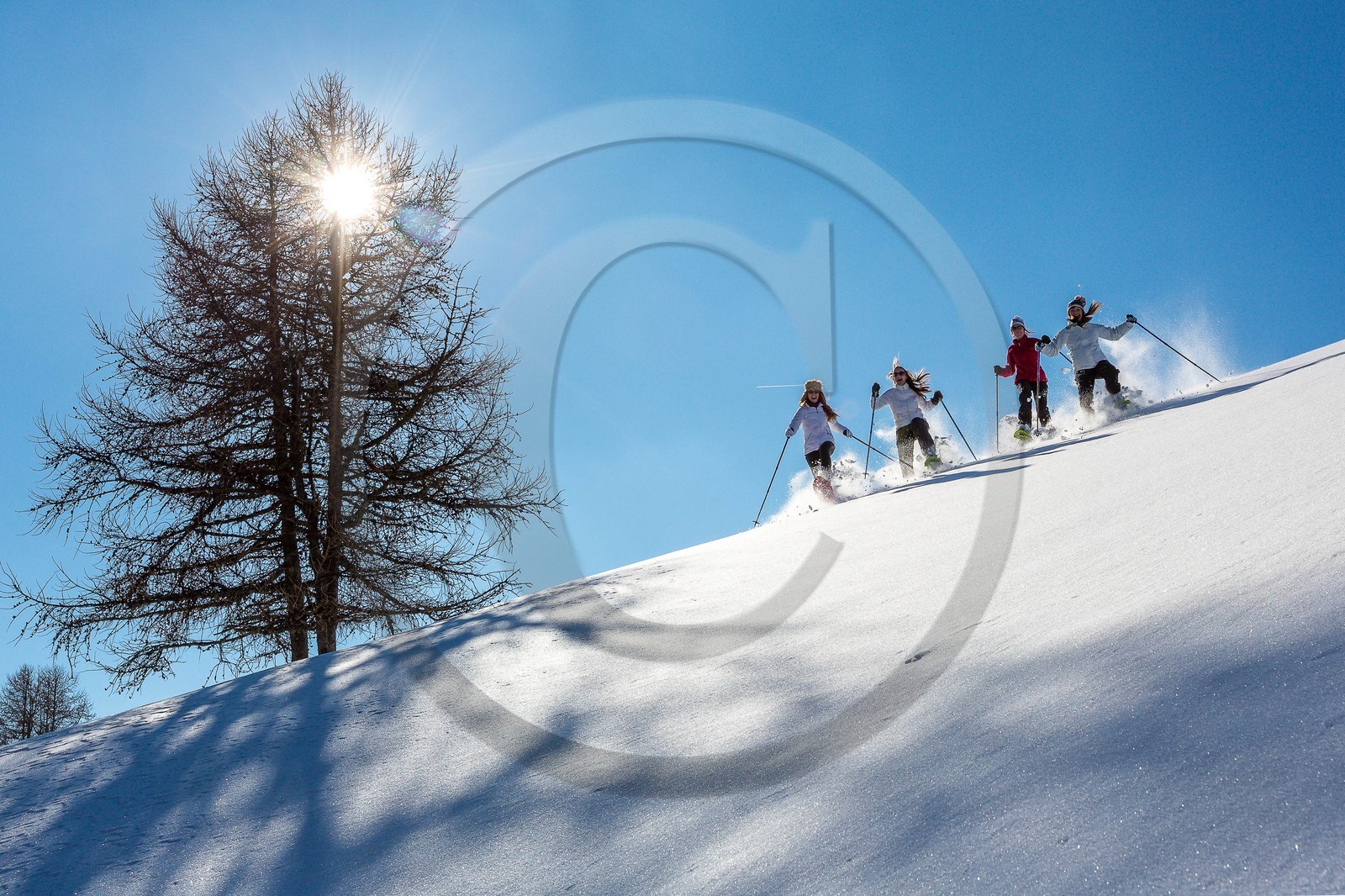 vallée de l'Ubaye, randonnée en raquettes à neige