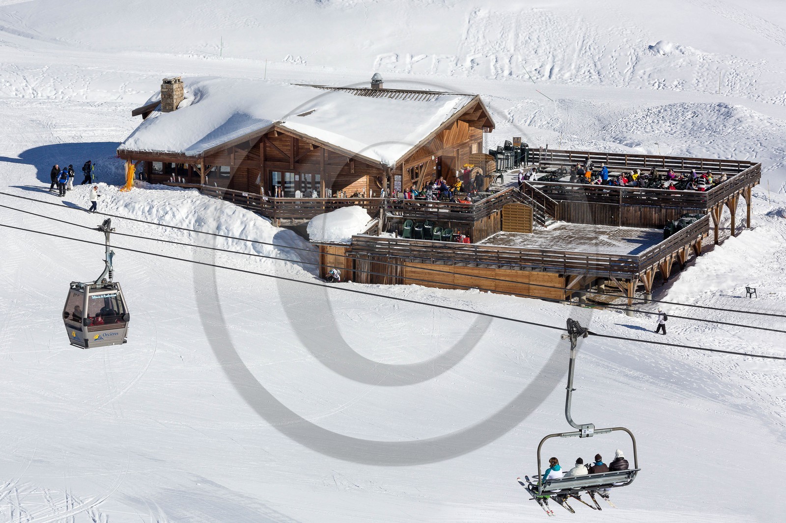 Station de ski d'Orcières 1850, plateau de Rocherousse