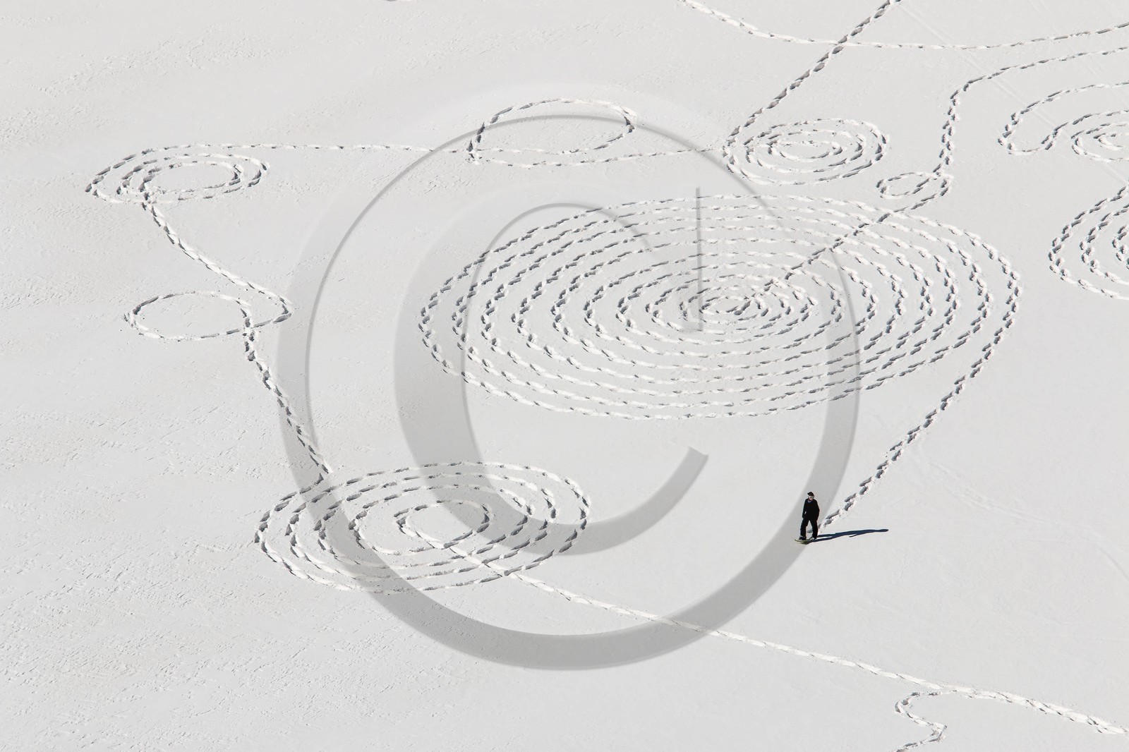Serre-Chevalier, Snow drawings, une œuvre de l'artiste Sonja Hinrichsen